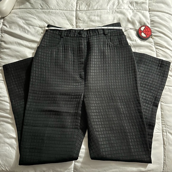 GEORGES RECH Vintage 1980s
Black Jacquard Grid Cigarette Pant - Picture 4 of 12